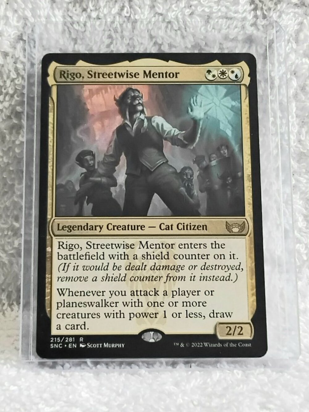 5/$20 Mint 2022 MTG Rigo, Streetwise Mentor Rare Card 215/281 Deckmaster!!